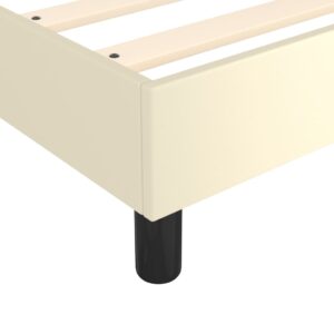 Πλαίσιο Κρεβατιού Boxspring Κρεμ 90x200 εκ. Συνθετικό Δέρμα