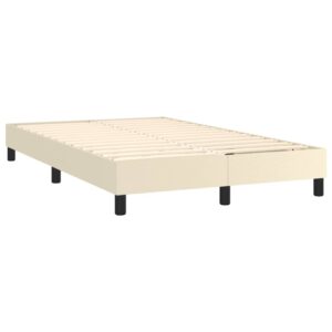 Πλαίσιο Κρεβατιού Boxspring Κρεμ 120x200 εκ. Συνθετικό Δέρμα