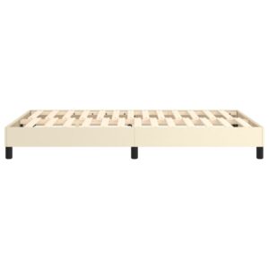 Πλαίσιο Κρεβατιού Boxspring Κρεμ 120x200 εκ. Συνθετικό Δέρμα