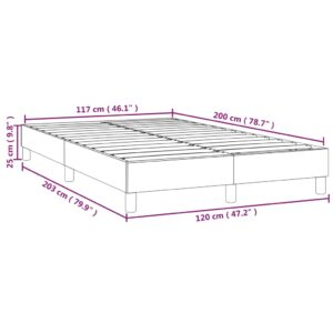 Πλαίσιο Κρεβατιού Boxspring Κρεμ 120x200 εκ. Συνθετικό Δέρμα