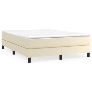 Πλαίσιο Κρεβατιού Boxspring Κρεμ 140x200 εκ. Συνθετικό Δέρμα