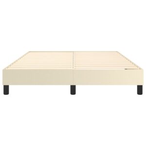 Πλαίσιο Κρεβατιού Boxspring Κρεμ 140x200 εκ. Συνθετικό Δέρμα