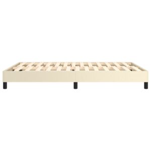 Πλαίσιο Κρεβατιού Boxspring Κρεμ 140x200 εκ. Συνθετικό Δέρμα