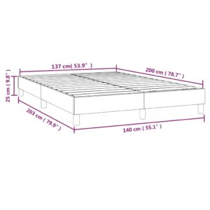 Πλαίσιο Κρεβατιού Boxspring Κρεμ 140x200 εκ. Συνθετικό Δέρμα