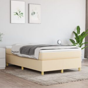 Πλαίσιο Κρεβατιού Boxspring Κρεμ 120x200 εκ. Υφασμάτινο