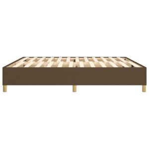 Πλαίσιο Κρεβατιού Boxspring Σκούρο Καφέ 200x200 εκ. Υφασμάτινο