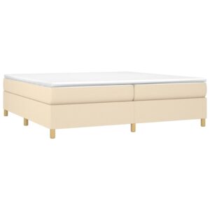 Πλαίσιο Κρεβατιού Boxspring Κρεμ 200x200 εκ. Υφασμάτινο