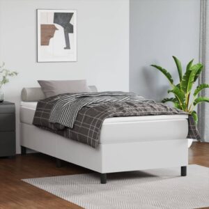 Πλαίσιο Κρεβατιού Boxspring Λευκό 90x200 εκ. Συνθετικό Δέρμα