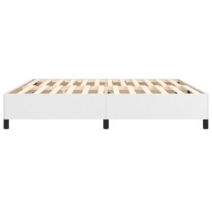 Πλαίσιο Κρεβατιού Boxspring Λευκό 200x200 εκ. Συνθετικό Δέρμα