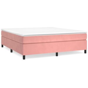 Πλαίσιο Κρεβατιού Boxspring Ροζ 200x200 εκ. Βελούδινο