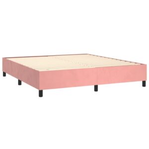 Πλαίσιο Κρεβατιού Boxspring Ροζ 200x200 εκ. Βελούδινο