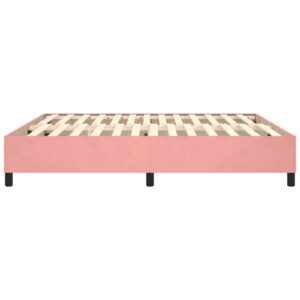 Πλαίσιο Κρεβατιού Boxspring Ροζ 200x200 εκ. Βελούδινο