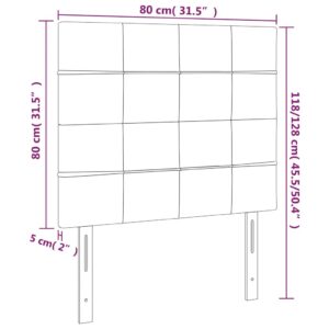 Κεφαλάρια Κρεβατιού 2 τεμ. Πράσινα80 x 5 x 78/88 εκ. Υφασμάτινο