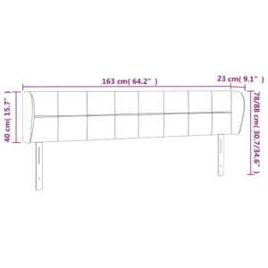 Κεφαλάρι με Πτερύγια Κρεμ 163x23x78/88 εκ. Υφασμάτινο