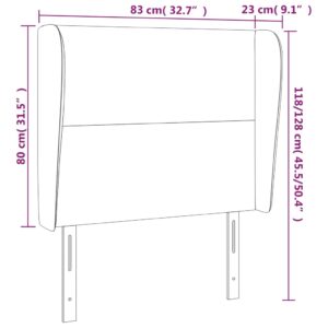 Κεφαλάρι με Πτερύγια Πράσινο 83x23x118/128 εκ. Υφασμάτινο