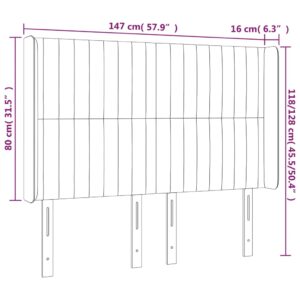 Κεφαλάρι με Πτερύγια Πράσινο 147x16x118/128 εκ. Βελούδινο