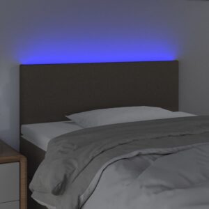 Κεφαλάρι Κρεβατιού LED Taupe 80 x 5 x 78/88 εκ. Υφασμάτινο