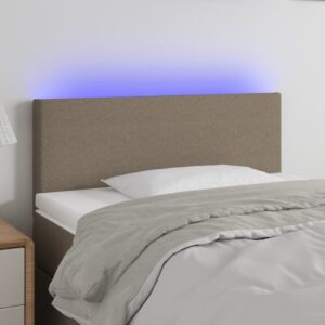 Κεφαλάρι Κρεβατιού LED Taupe 80 x 5 x 78/88 εκ. Υφασμάτινο