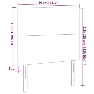 Κεφαλάρι Κρεβατιού LED Μαύρο 80x5x118/128 εκ