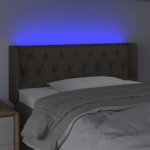 Κεφαλάρι Κρεβατιού LED Taupe 93x16x78/88 εκ. Υφασμάτινο