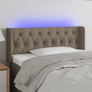 Κεφαλάρι Κρεβατιού LED Taupe 93x16x78/88 εκ. Υφασμάτινο