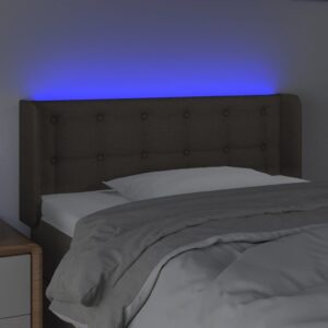 Κεφαλάρι Κρεβατιού LED Taupe 93x16x78/88 εκ. Υφασμάτινο