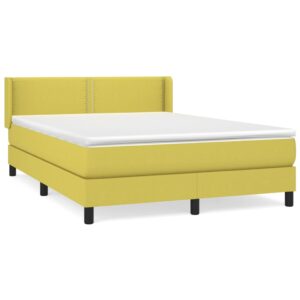 Κρεβάτι Boxspring με Στρώμα Πράσινο 140x200 εκ.Υφασμάτινο