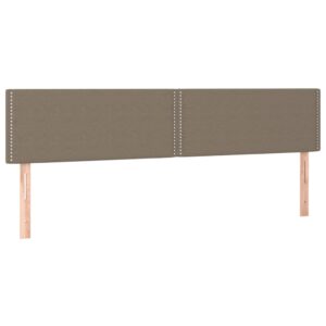 Κρεβάτι Boxspring με Στρώμα Taupe 200x200 εκ. Υφασμάτινο