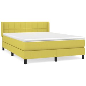 Κρεβάτι Boxspring με Στρώμα Πράσινο 140x200 εκ.Υφασμάτινο