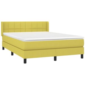 Κρεβάτι Boxspring με Στρώμα Πράσινο 140x200 εκ.Υφασμάτινο