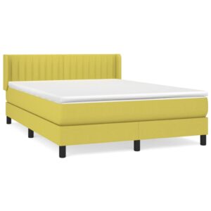 Κρεβάτι Boxspring με Στρώμα Πράσινο 140x200 εκ.Υφασμάτινο