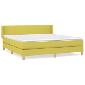 Κρεβάτι Boxspring με Στρώμα Πράσινο 160x200 εκ.Υφασμάτινο