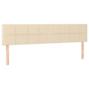 Κρεβάτι Boxspring με Στρώμα Κρεμ 200x200 εκ. Υφασμάτινο