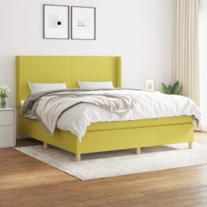 Κρεβάτι Boxspring με Στρώμα Πράσινο 160x200 εκ.Υφασμάτινο