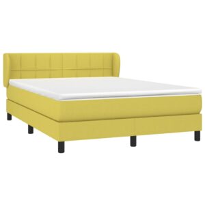 Κρεβάτι Boxspring με Στρώμα Πράσινο 140x200 εκ.Υφασμάτινο