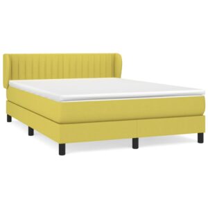 Κρεβάτι Boxspring με Στρώμα Πράσινο 140x200 εκ.Υφασμάτινο