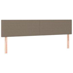 Κρεβάτι Boxspring με Στρώμα Taupe 200x200 εκ. Υφασμάτινο