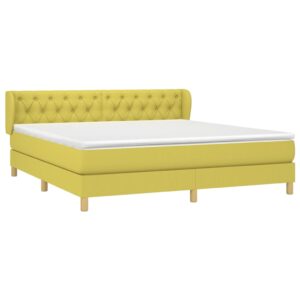 Κρεβάτι Boxspring με Στρώμα Πράσινο 160x200 εκ.Υφασμάτινο