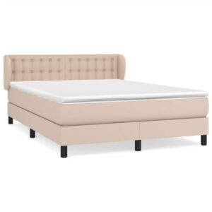 Κρεβάτι Boxspring με Στρώμα Καπουτσίνο 140x200εκ.από Συνθ.Δέρμα