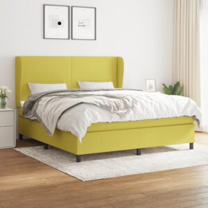 Κρεβάτι Boxspring με Στρώμα Πράσινο 160x200 εκ.Υφασμάτινο