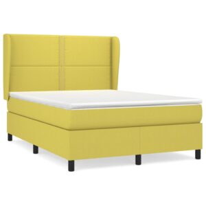 Κρεβάτι Boxspring με Στρώμα Πράσινο 140x200 εκ.Υφασμάτινο