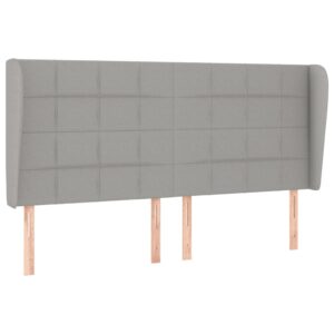 Κρεβάτι Boxspring με Στρώμα Ανοιχτό Γκρι 180x200 εκ. Υφασμάτινο