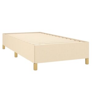 Κρεβάτι Boxspring με Στρώμα Κρεμ 80 x 200 εκ. Υφασμάτινο