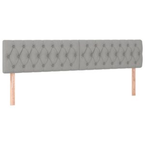 Κρεβάτι Boxspring με Στρώμα Ανοιχτό Γκρι 180x200 εκ. Υφασμάτινο