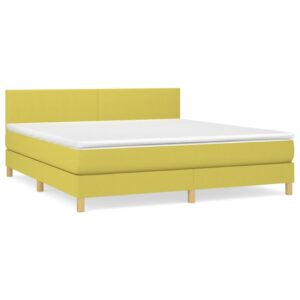 Κρεβάτι Boxspring με Στρώμα Πράσινο 160x200 εκ.Υφασμάτινο