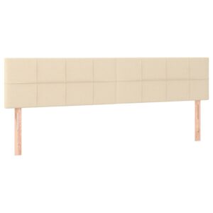 Κρεβάτι Boxspring με Στρώμα Κρεμ 200x200 εκ. Υφασμάτινο