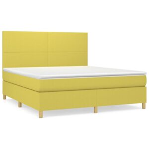 Κρεβάτι Boxspring με Στρώμα Πράσινο 160x200 εκ.Υφασμάτινο