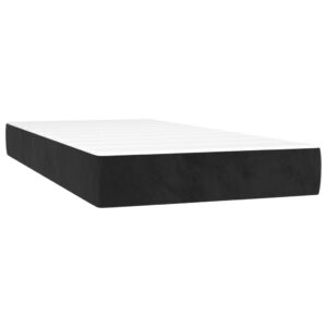 Κρεβάτι Boxspring με Στρώμα Μαύρο 80 x 200 εκ. Βελούδινο