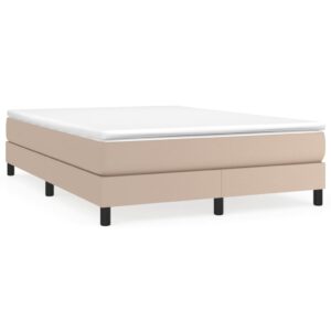 Κρεβάτι Boxspring με Στρώμα Καπουτσίνο 140x200εκ.από Συνθ.Δέρμα