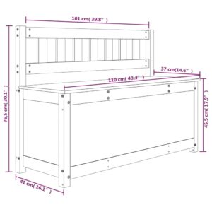 Παγκάκι Μελί Καφέ 110x41x76